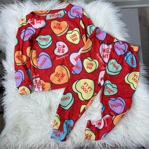 Sweethearts Red Hearts Baby Pajamas